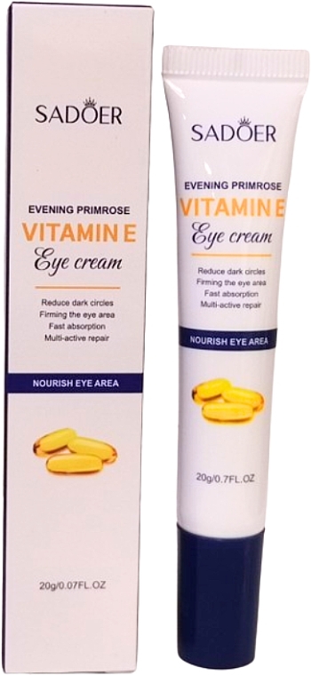 Крем вокруг глаз с маслом примулы вечерней и витамином Е - Sadoer Evening Primrose Vitamin E Eye Cream — фото N1