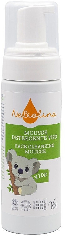 Пінка для вмивання дитяча з органічним екстрактом зеленого чаю - NeBiolina Face Cleansing Mousse — фото N1