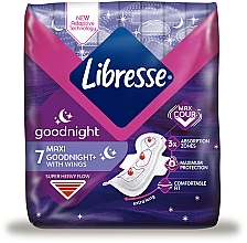 Духи, Парфюмерия, косметика Гигиенические ночные прокладки с крылышками, 7 шт - Libresse Goodnight Maxi