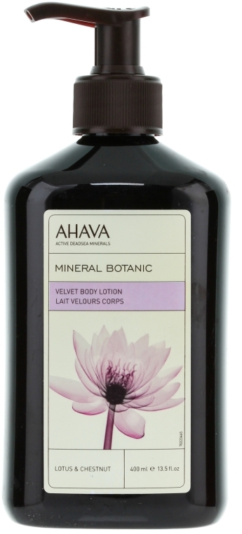 Нежное молочко для тела "Лотос и Сладкий каштан" - Ahava Mineral Botanic Velvet Body Lotion Lotus Flower & Chestnut — фото N3