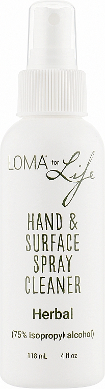 Антисептик для рук і поверхонь з травами - Loma For Life Hand & Surface Spray Cleaner Herbal 75% Isopropyl Alcohol — фото N3