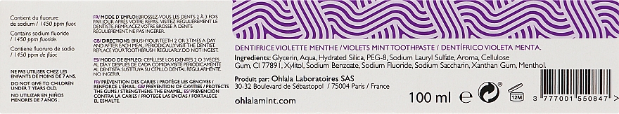Зубна паста "Фіалка" - Ohlala Menthe Violette — фото N3