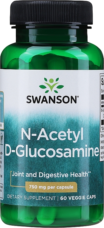 Диетическая добавка "Н-Ацетил Д-глюкозамин" - Swanson N-Acetyl D-Glucosamine NAG 750 mg — фото N1