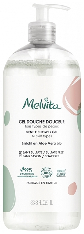 Гель для душу з алое вера - Melvita Aloe Vera Bio Shower Gel — фото N1