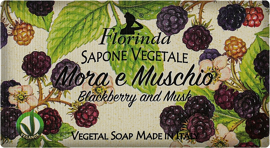 Мыло натуральное "Ежевика и мускус" - Florinda Blackberry And Musk Natural Soap — фото N1