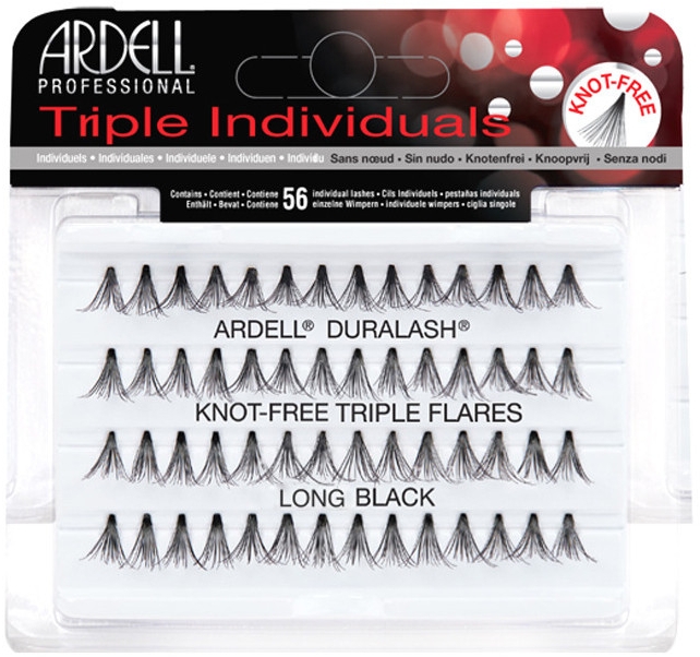 Набор пучковых ресниц - Ardell Triple Individual Long Black — фото N1