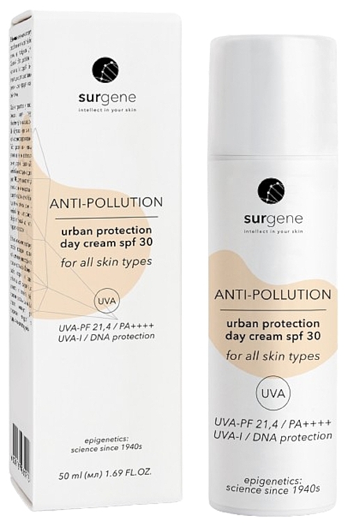 Защитный крем для лица - Surgene Anti-Pollution Urban Protection Day Cream SPF 30  — фото N1