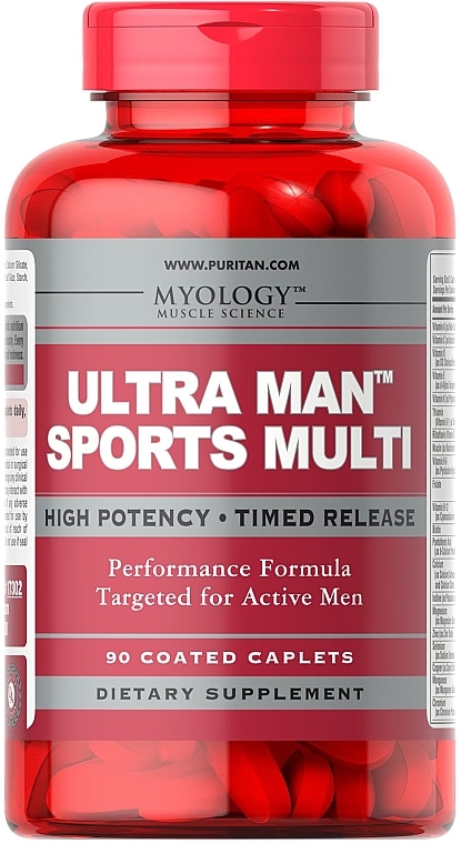 Комплекс мультивитаминов для мужчин - Puritan's Pride Myology Ultra Man Sports Multivitamins — фото N1