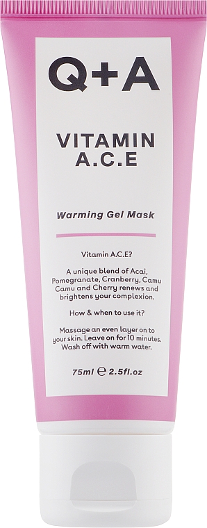 Мультивитаминная маска для лица - Q+A Vitamin A.C.E. Warming Gel Mask