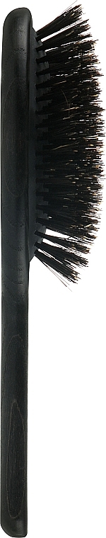 Овальна велика щітка для волосся з натуральною щетиною, чорна - Tek Salone — фото N2