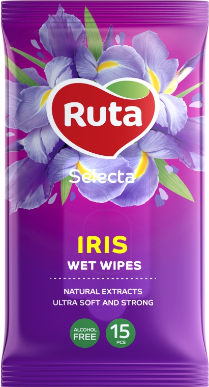 Влажные салфетки с ароматом ириса - Ruta Selecta Iris