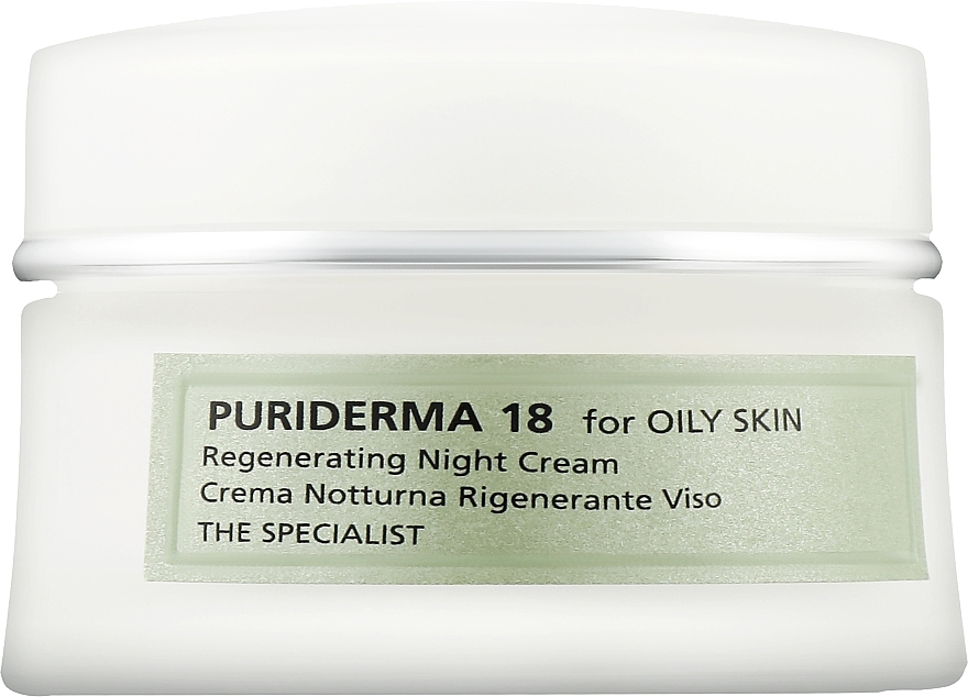 Ультралікувальний нічний кислотний крем для проблемної шкіри обличчя з акне і демодекозом - Beauty Spa The Specialist Puriderma 18 For Oily Skin — фото N1