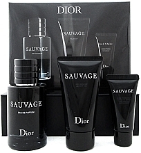 Dior Sauvage - Набор (edp/60ml + sh/gel/50ml + ash/balm/20ml) — фото N3