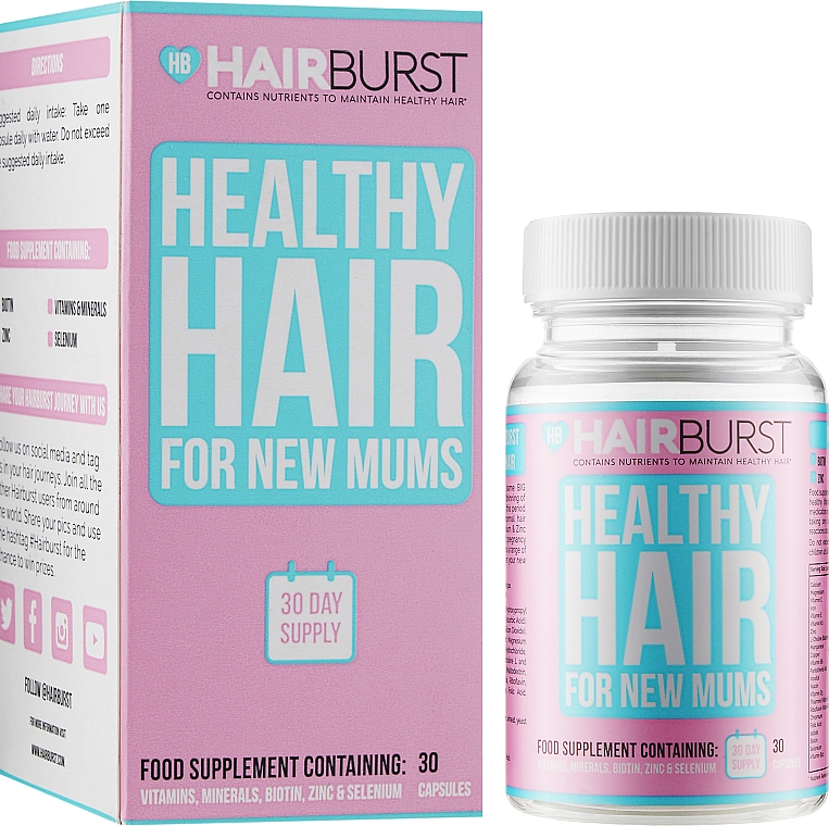 Витамины для роста и укрепления волос для беременных - Hairburst Pregnancy Hair Vitamins — фото N4