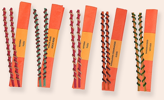 Набір пахощів №1 - Maroma Encens d'Auroville Double Scented Spiral Incense Sticks Orange — фото N5