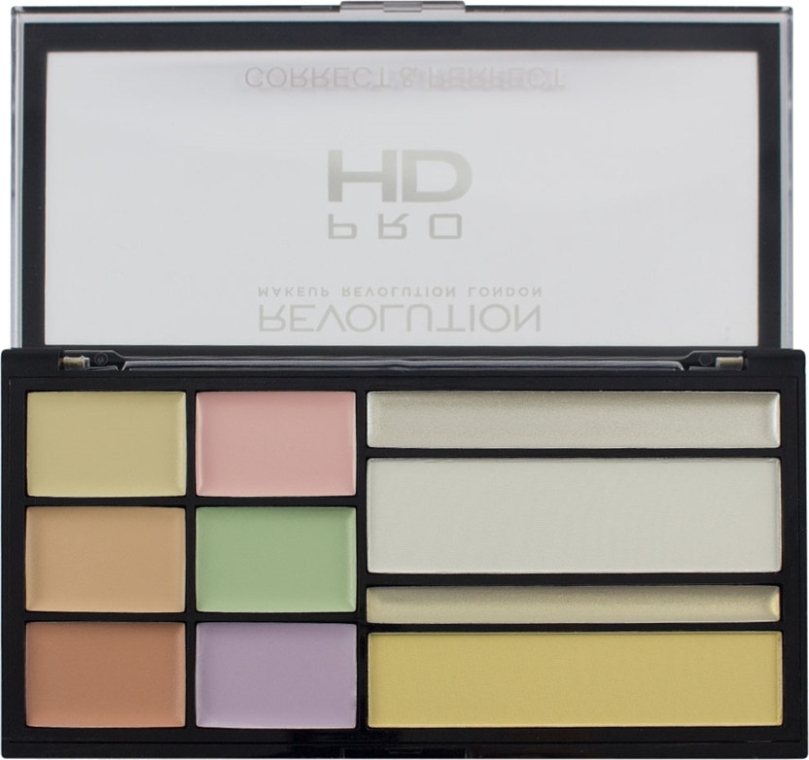 Палетка коректорів для обличчя - Makeup Revolution HD Correct and Perfect Palette — фото N1