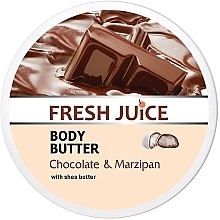 Крем-масло для тіла з маслом ши - Fresh Juice Chocolate & Мarzipan — фото N1