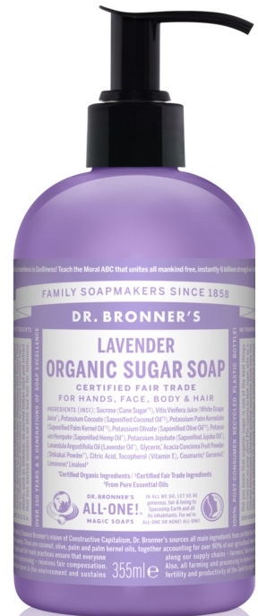 Цукрове рідке мило "Лаванда" - Dr. Bronner’s Organic Sugar Soap Lavender — фото N1