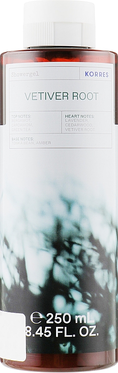 Гель для душа - Korres Vetiver Root Green Tea & Cedarwood Shower Gel — фото N1