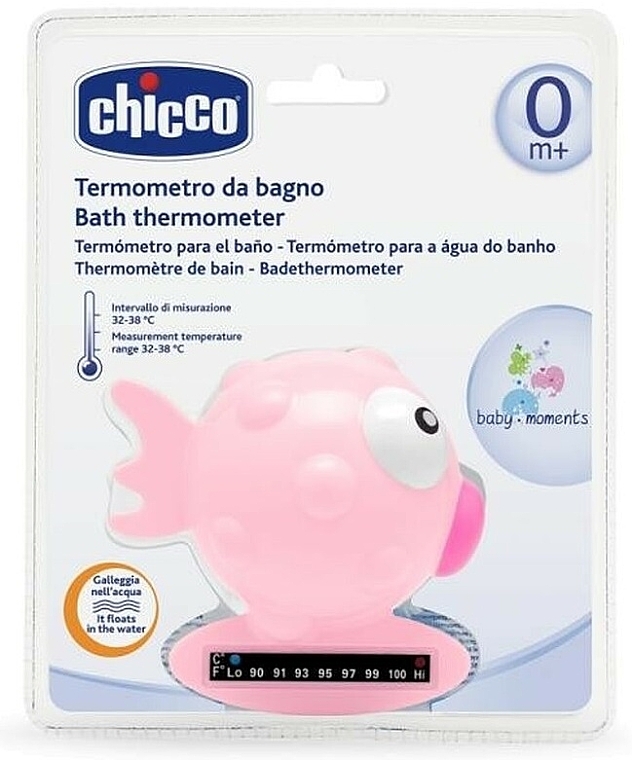 Термометр для ванної "Рибка", рожевий - Chicco — фото N2