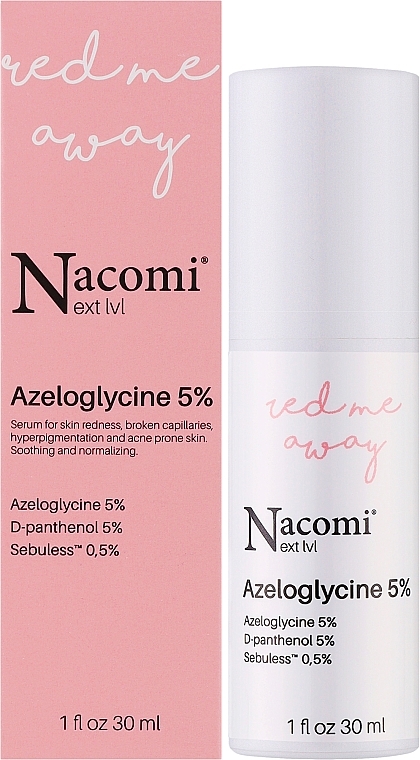 Успокаивающая сыворотка при куперозе и розацеа с азелоглицином - Nacomi Next Level Azeloglicyna 5% — фото N2