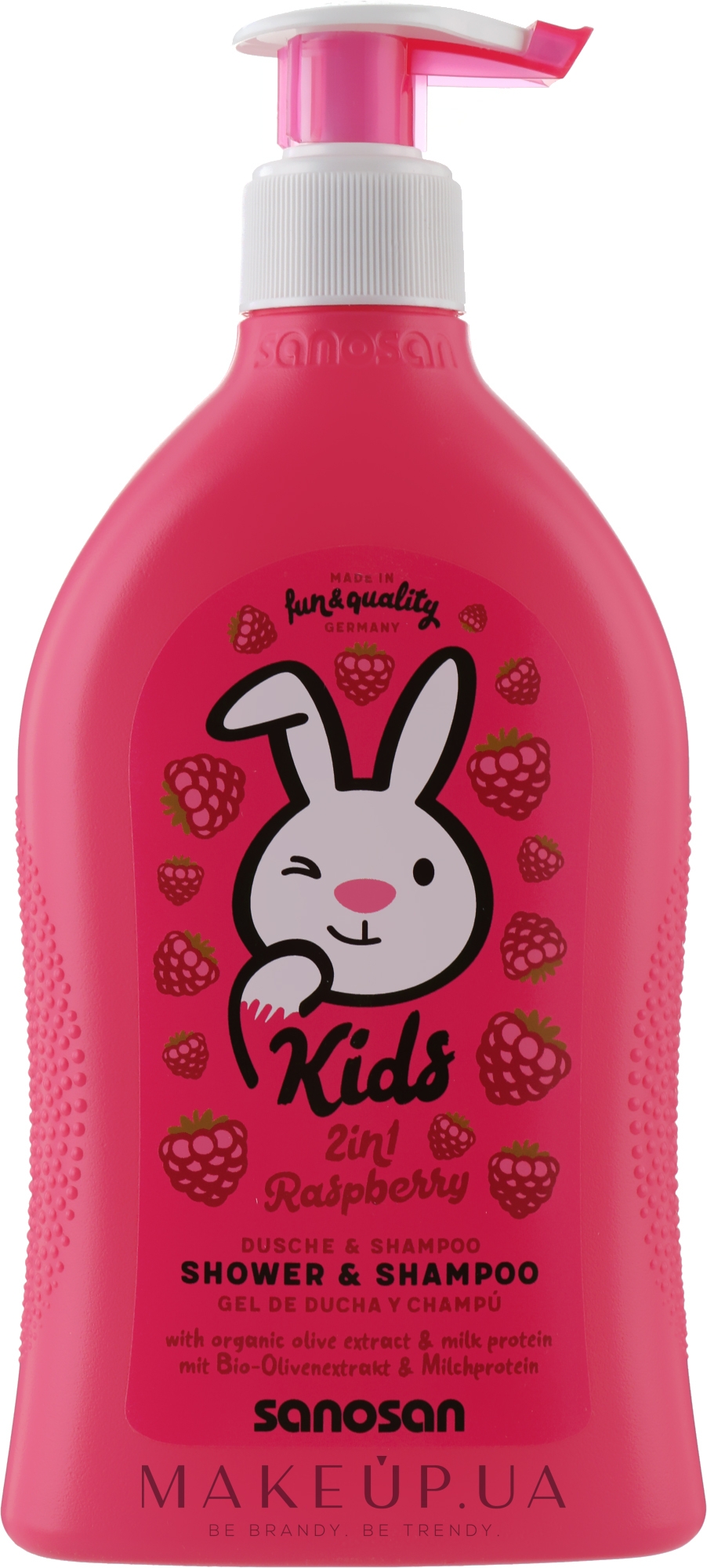 Детский шампунь-гель для душа 2 в 1 "Малина" - Sanosan Kids Shower & Shampoo 2 In 1 Raspberry — фото 400ml