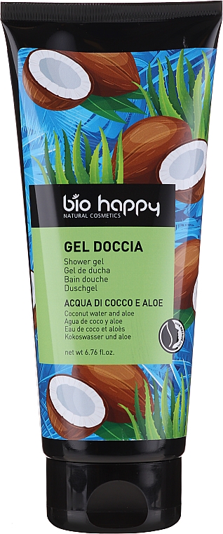 Гель для душу "Кокосова вода та алое" - Bio Happy Shower Gel Coconut Water And Aloe — фото N1