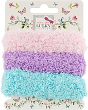 Резинки для волос пушистые, 3 шт, разноцветные - Lukky Fashion — фото N1