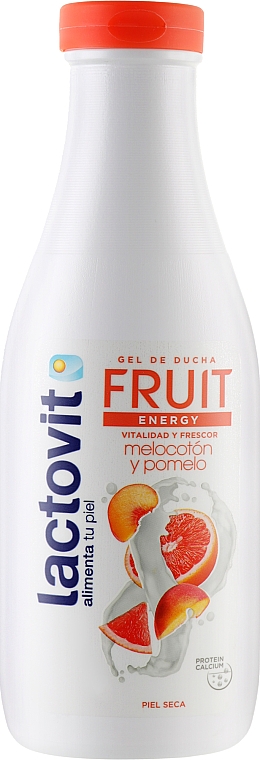 Гель для душа "Персик и грейпфрут" - Lactovit Fruit Energy Shower Gel — фото N1