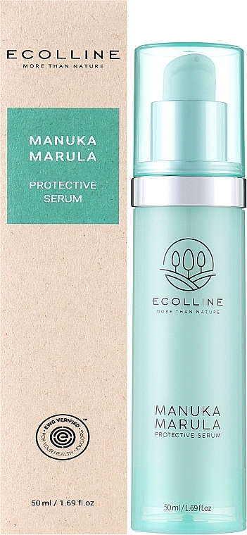 Захисна живильна сироватка для обличчя з медом манука та олією марули - Ecolline Manuka Marula Protective Serum — фото N2