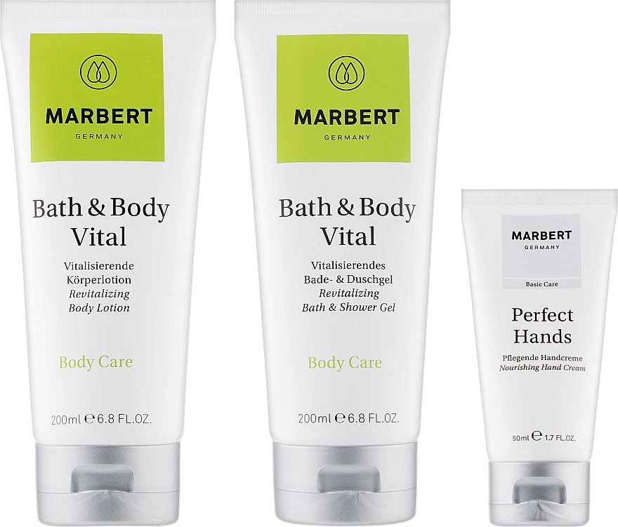 Набор - Marbert Bath & Body Vital (gel/200ml + lot/200ml + cr/50ml) — фото N2