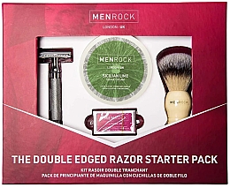 Парфумерія, косметика Набір - Men Rock Double Edged Razor Starter Pack Sicilian Lime (razor + brush + blades/5pcs + sh/cr/100ml)