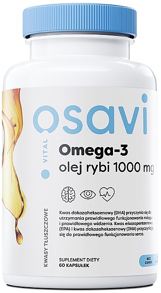 Капсулы "Омега-3 Рыбий жир 1000 мг", со вкусом лимона - Osavi Omega-3 Fish Oil 1000 Mg  — фото N1