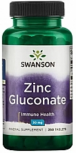 Пищевая добавка "Глюконат цинка, 30мг", 250шт. - Swanson Zinc Gluconate — фото N1