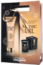 Духи, Парфюмерия, косметика Набор - L'Oreal Professionnel Mythic Oil Seve Protectrice (cr/150ml + candle/2x56g)