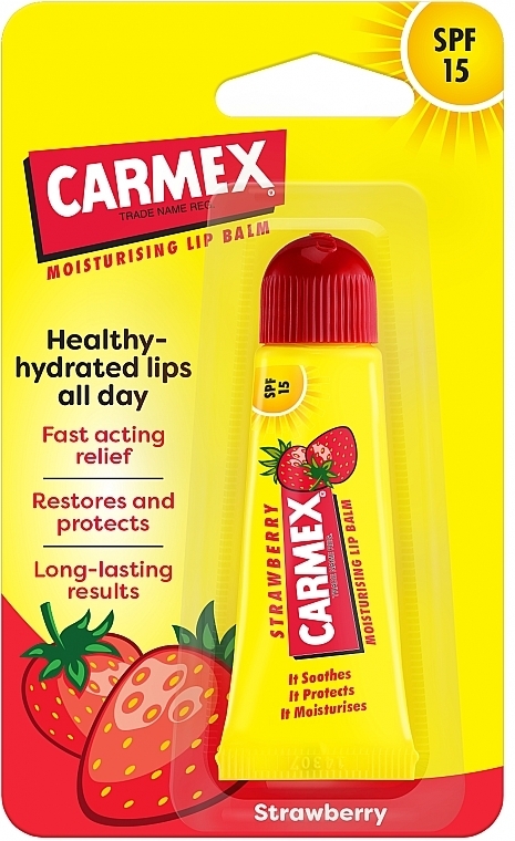 Бальзам для губ в тюбике "Клубника" - Carmex Lip Balm — фото N3