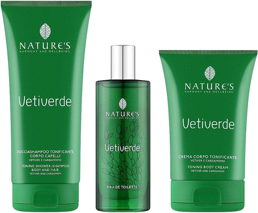 Nature's Vetiverde - Подарунковий набір (edt/50ml + b/cr/100ml + sh/gel/200ml) — фото N1