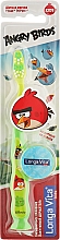 Парфумерія, косметика Зубна щітка "Angry Birds" з ковпачком, зелена - Longa Vita