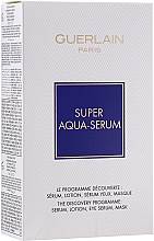 Парфумерія, косметика Набір - Guerlain Super Aqua Serum Set (serum/50ml + eye/serum/5ml + mask/1шт + lot/15ml)