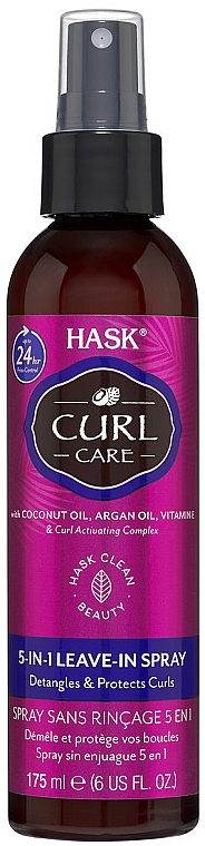 Несмываемый спрей 5-в-1 для вьющихся волос - Hask Curl Care 5 in 1 Leave-In Spray — фото N1