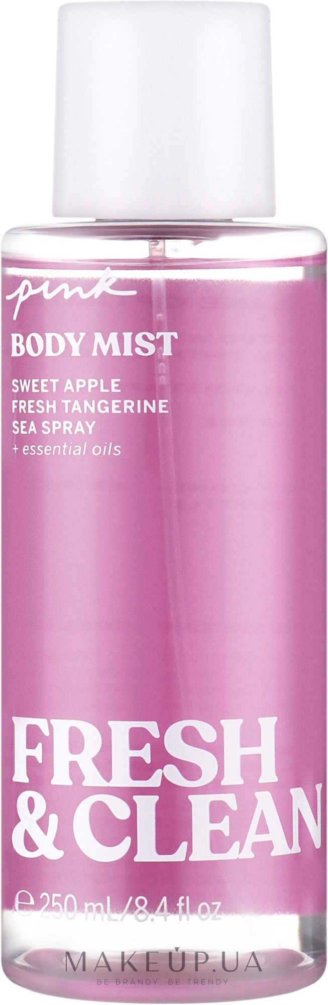 Парфумований міст для тіла "Свіжий нектарин і соковите яблуко" - Victoria's Secret Pink Fresh & Clean Body Mist — фото 250ml