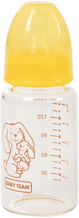 Пляшечка для годування скляна, від народження - Baby Team 1210 — фото N3