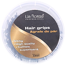 Парфумерія, косметика Невидимки для волосся, A501N, 6 см, чорні - Lila Rossa Hair Grips