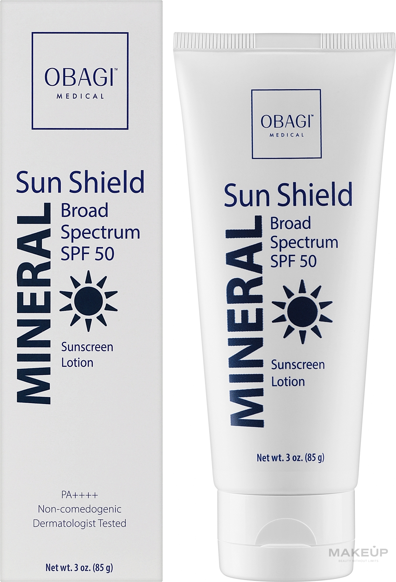 Сонцезахисний крем на мінеральній основі - Obagi Medical Sun Shield Mineral Broad Spectrum SPF 50 — фото 85g