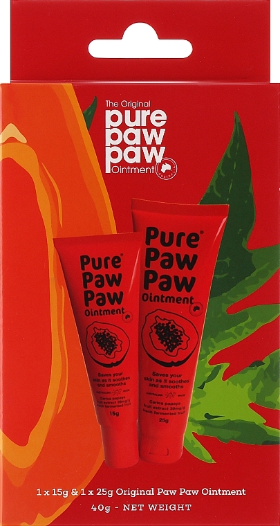 Набір відновлювальних бальзамів для губ - Pure Paw Paw Duo Original (lip/balm/15g + lip/balm/25g) — фото N1