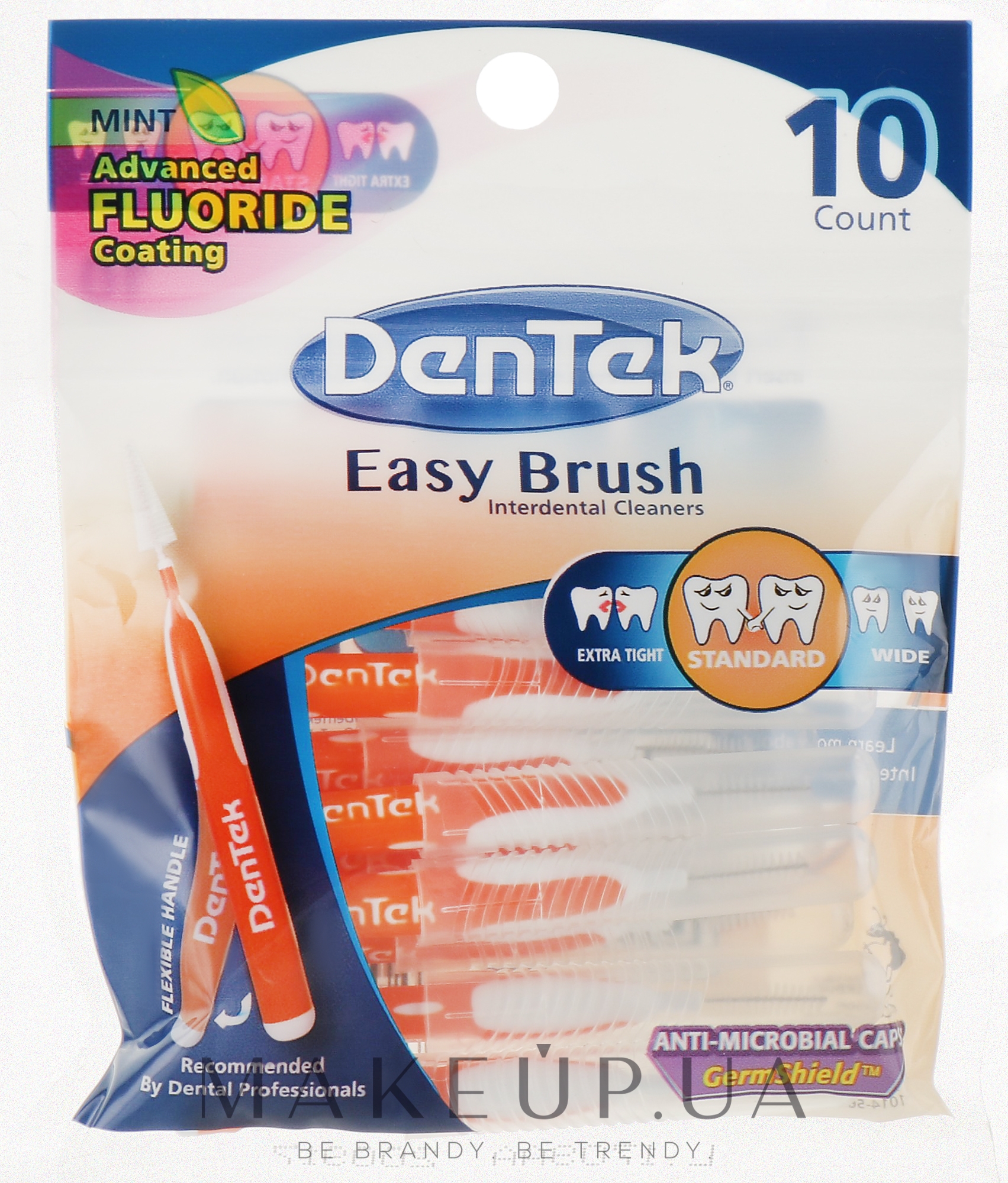 Щітки для стандартних міжзубних проміжків, помаранчеві - DenTek Easy Brush Cleaners Tight Spaces — фото 10шт