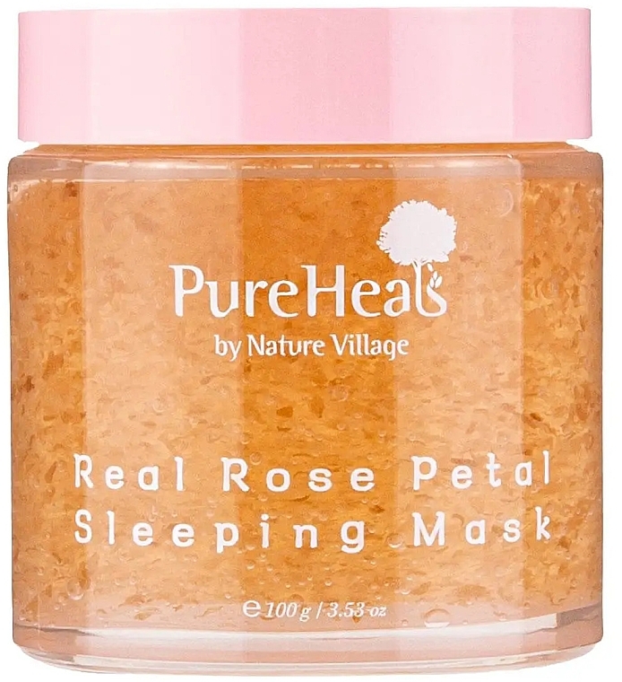 Обновляющая ночная маска с лепестками роз - PureHeal's Real Rose Petal Sleeping Mask — фото N1