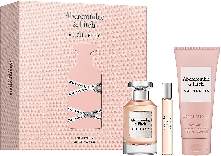 Abercrombie & Fitch Authentic - Набор (edp/100ml + edp/15ml + b/lot/200ml) — фото N1