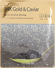 Інтенсивна гель-маска з екстрактами золота і чорної ікри - The Saem Beaute de Royal 24K Gold & Caviar Intense Gel Mask — фото N1
