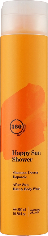 Шампунь для волос и тела - 360 Happy Sun Shower After-Sun Hair & Body Wash — фото N1